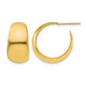 14k Small Hoop Earrings, 19 x 10 mm