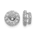 14k White Gold 1/5 carat Diamond Circle Earring Jackets, 0.201 ct, 8 x 8 mm