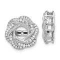 14k White Gold 1/3 carat Diamond Twist Earring Jackets, 0.328 ct, 14 x 14 mm