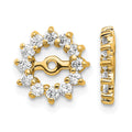 14k 1/2 carat AA Diamond Earring Jackets, 0.48 ct, 10 x 10 mm