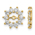 14k 3/4 carat AA Fancy Diamond Earring Jackets, 0.82 ct, 12 x 12 mm