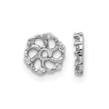 14k White Gold 1/20 carat AA Diamond Earring Jackets, 0.048 ct, 6 x 6 mm
