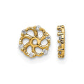 14k 1/20 carat AA Diamond Earring Jackets, 0.048 ct, 6 x 6 mm