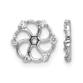 14k White Gold 1/5 carat AA Diamond Earring Jackets, 0.18 ct, 9 x 9 mm