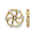 14k 1/5 carat AA Diamond Earring Jackets, 0.18 ct, 9 x 9 mm