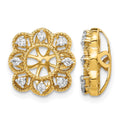 14k 1/4 carat Lab Grown Diamond VS/SI+ G+ with 4.4 mm Earring Jacket, 0.24 ct, 10 x 10 mm