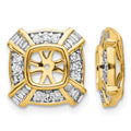14k 1/2 carat Diamond Fancy Square Earring Jackets, 0.502 ct, 12 x 12 mm