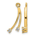 14ky Lab Grown Diamond VS/SI+ G+ Earring Jackets, 0.14 ct