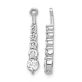 14k White Gold 5/8 carat Lab Grown Diamond VS/SI+ G+ Dangle Earring Jackets, 0.65 ct