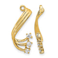 14k 1/5 carat AA Diamond Fancy Twist Earring Jackets, 0.21 ct, 22 x 9 mm