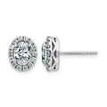 14k White Gold Oval Halo G H I True Light Moissanite Earrings, 2.1 ct, 10.6 x 8.6 mm