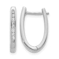 14k White Gold 1/4 carat Lab Grown Diamond VS/SI+ G+ Complete Hinged Hoop Earrings, 0.243 ct, 18 x 3 mm