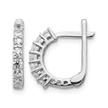 14k White Gold 3/8 carat Diamond Fancy Hinged Earrings, 0.434 ct, 15 x 13 mm