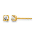 14k 1/5 carat Diamond Post Earrings, 0.2 ct, 4 x 4 mm