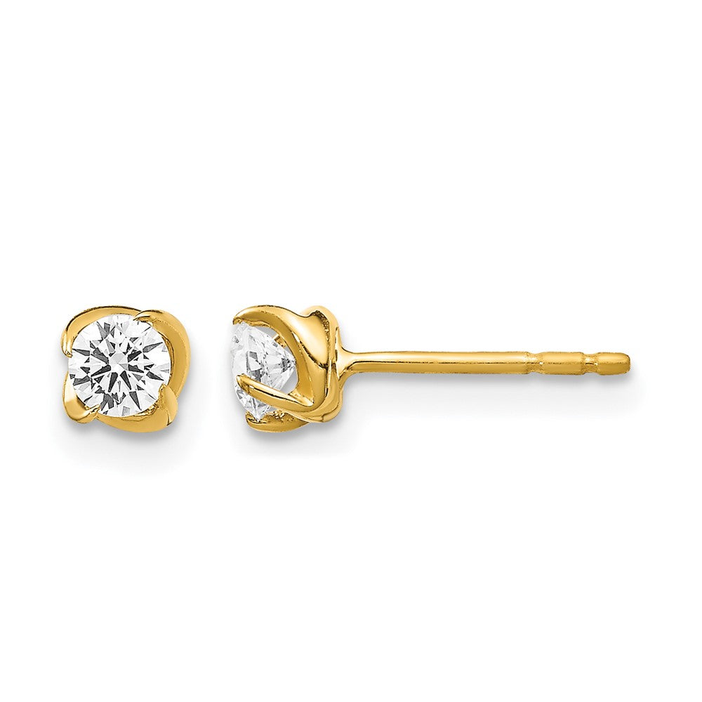 14k 1/3 carat Diamond Post Earrings, 0.3 ct, 4 x 4 mm
