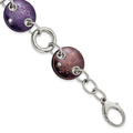 Edward Mirell Black Ti & Sterling Silver Anodized Multi Color Bracelet, 8 mm