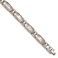 Edward Mirell Titanium Facet Edge .12ct Dia Brushed&Polished Link Brace, 0.12 ct, 8 x 13 mm