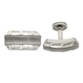 Edward Mirell Titanium Brushed & Polished Faceted Edges Cufflinks