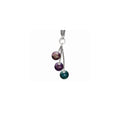 Edward Mirell Black Ti Multi-color Anodized & Sterling Silver Necklace, 16 mm