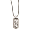 Edward Mirell Titanium Cable Dog Tag Pendant Necklace, 20 x 22 mm
