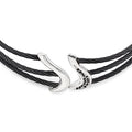 Edward Mirell Black Ti & Sterling Silver Black Spinel Cable Flex Collar, 0.45 ct, 15 mm