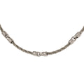 Edward Mirell Titanium Brushed Cable & Polished Link Necklace, 22.5 mm