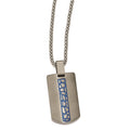 Edward Mirell Titanium Blue Anodized Brushed & Polished Necklace, 20 mm