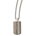 Edward Mirell Titianium & Black Ti Brushed & Polished Necklace, 20 mm