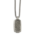 Edward Mirell Titanium Brushed & Polished Casted Pendant Necklace, 20 x 22.25 mm
