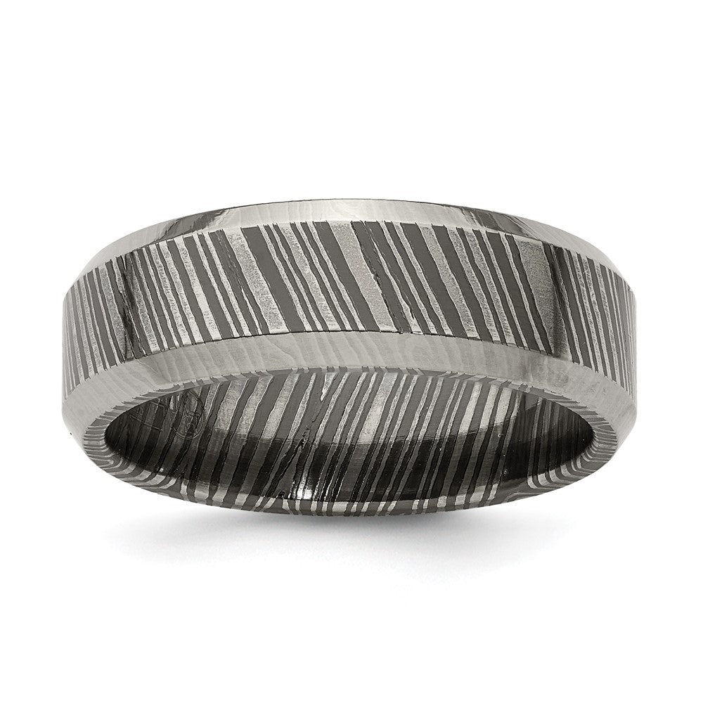 Edward Mirell Timoku Flat Beveled Edge 7mm Band, Size 10, 7 mm