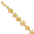 14k Polished Sea Life 7.25 inch Bracelet, 7.25 x 12 mm