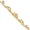 14k Polished Noahs Ark 7 inch Bracelet, 7 x 11 mm