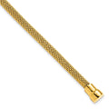 Sterling Silver Gold-tone 18K Flash-plated Magnetic Bracelet, 7.5 mm
