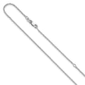 Sterling Silver RH-plated 1.2mm Cable 16in w/2in ext. Chain, 18 x 1 mm