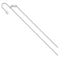 Sterling Silver RH-plated Adjustable 1.25mm Round Box Chain, 22 x 1.25 mm