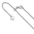Sterling Silver RH-plated Adjustable 1.2mm Popcorn Chain, 22 x 1.2 mm