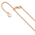 Sterling Silver Rose Gold-plated Adjustable 1mm Spiga Chain, 22 x 1 mm