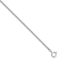 Silver-tone Steel 3.75mm Rolo Pocket Watch Chain