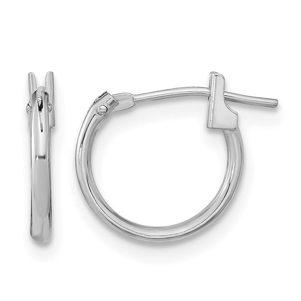 14k White Gold Madi K 11mm Hoop Earrings, 11 x 11 mm