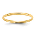 14k Madi K Polished 1mm Half Round Band Size 3 Baby / Childrens Ring, 1 mm