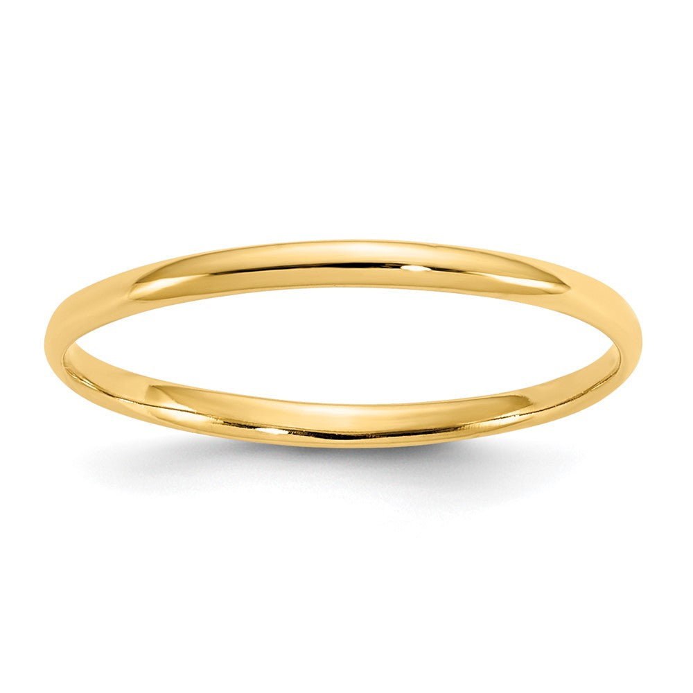 14k Madi K Polished 1mm Half Round Band Size 3 Baby / Childrens Ring, 1 mm