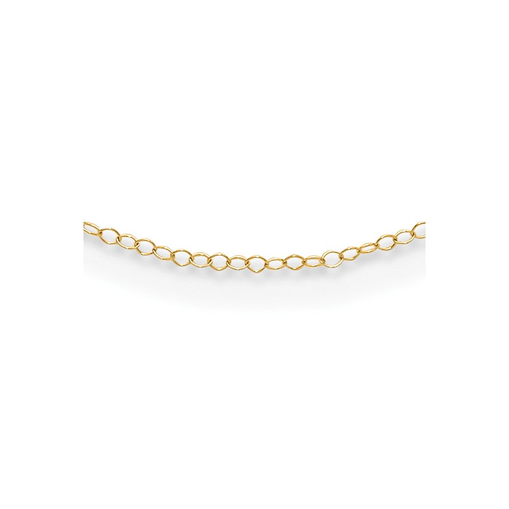 14k Madi K Childs 15 inch Cable Chain, 15 x 1 mm