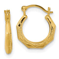 14k Madi K Textured 13mm Hoop Earrings, 13 x 12 mm
