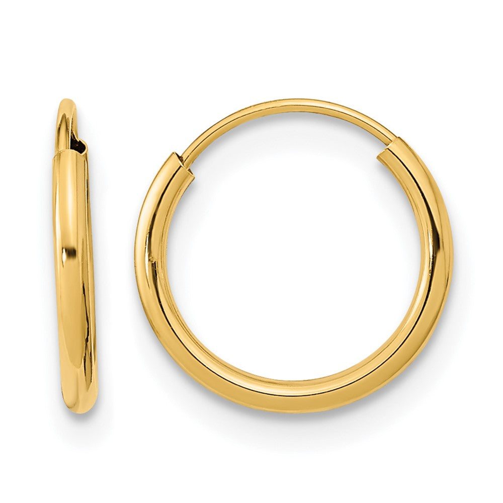 14k Madi K 1x12mm Endless Hoop Earrings, 12 x 12 mm, 0.22 g