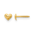 14k Madi K 4.00mm Heart Childrens Post Earrings, 4 x 4 mm