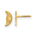 14k Madi K Moon with Face Childrens Screwback Post Earrings, 8 x 4 mm