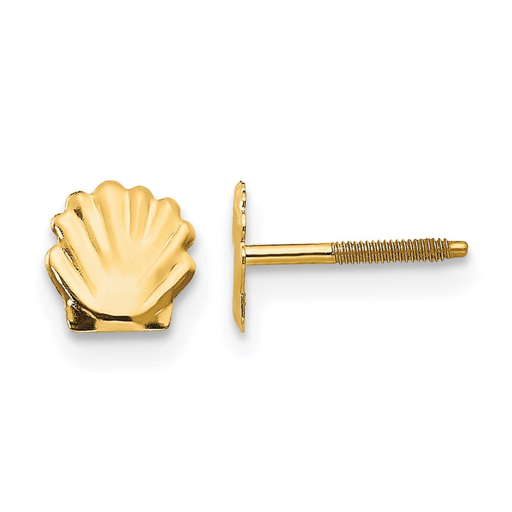 14k Madi K Shell Childrens Post Earrings, 5 x 5 mm