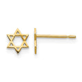 14k Madi K Star of David Childrens Post Earrings, 6 x 6 mm