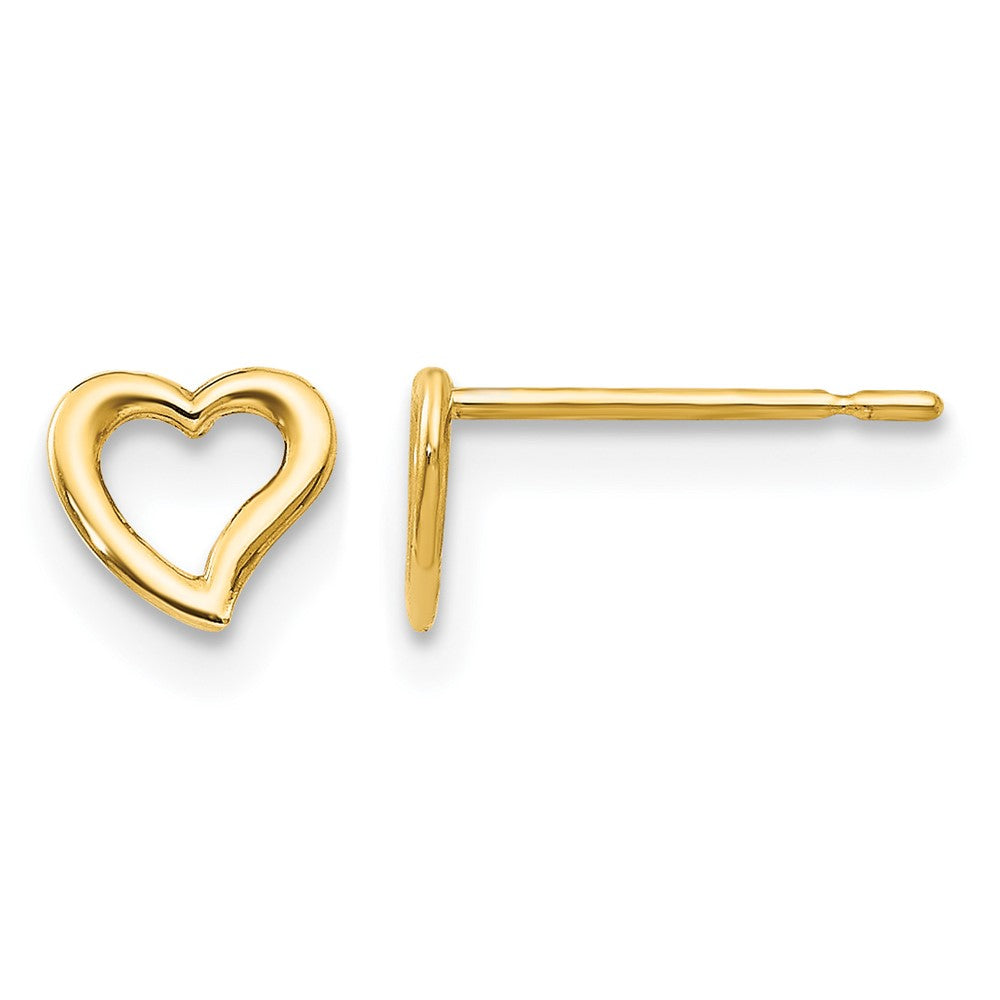 14k Madi K 5.00mm Heart Childrens Post Earrings, 5 x 5 mm