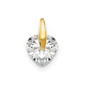 14k Madi K 6mm CZ Heart Childrens Pendant